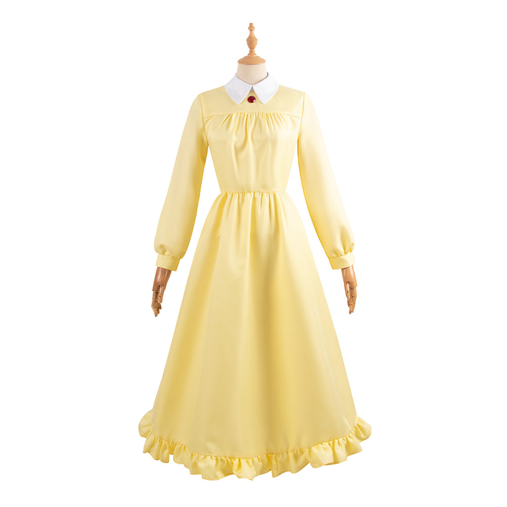 Howl's Moving Castle Sophie Yellow Dress Cosplay Costume Outfits Halloween Carnival Suit