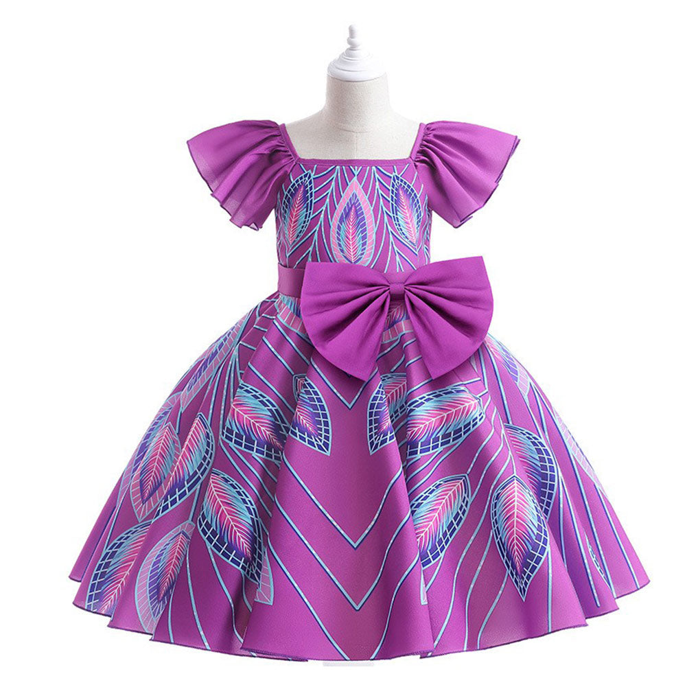 Iwájú Tola Martins Kids Girls Purple Dress Cosplay Costume Outfits Halloween Carnival Suit