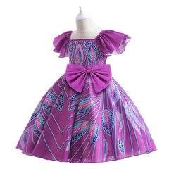 Iwájú Tola Martins Kids Girls Purple Dress Cosplay Costume Outfits Halloween Carnival Suit