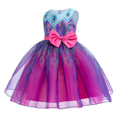 Iwájú Tola Martins Kids Girls Purple Mesh Dress Cosplay Costume Outfits Halloween Carnival Suit