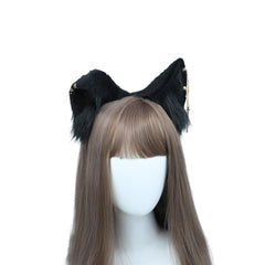JK Lolita Simulated Animal Ear Black Headwear Hairband Halloween Costume Accessories Props