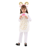 Kids Children Cute Sheep Cosplay Cloak With Headgear Costume Outfits Halloween Carnival Suit