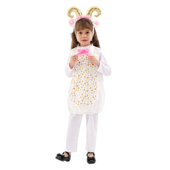 Kids Children Cute Sheep Cosplay Cloak With Headgear Costume Outfits Halloween Carnival Suit