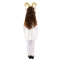 Kids Children Cute Sheep Cosplay Cloak With Headgear Costume Outfits Halloween Carnival Suit