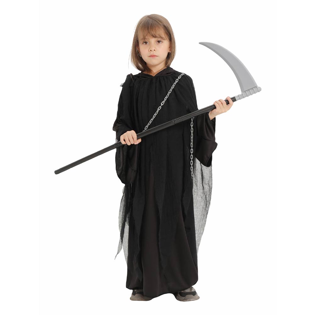 Kids Children Death Cosplay Costume Horror Chain Prop Set Halloween Carnival Suit