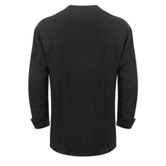 Medieval Ages Cotton and Linen Long-sleeved Men Shirt Cosplay Costume Outfits Halloween Carnival Suit