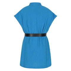 Medieval Pirate Blue Shirt For Kids Boys Cosplay Costume Outfits Halloween Carnival Suit