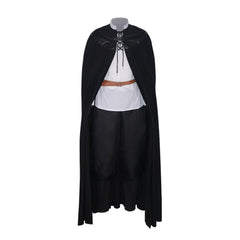 Medieval Renaissance Knight Men Top Pants Set With Black Cloak Cosplay Costume Outfits Halloween Carnival Suit