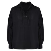 Men's Medieval Retro Solid Cotton Shirt Cosplay Outfits Halloween Party Carnival Suit