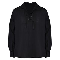 Men's Medieval Retro Solid Cotton Shirt Cosplay Outfits Halloween Party Carnival Suit