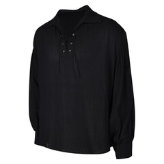 Men's Medieval Retro Solid Cotton Shirt Cosplay Outfits Halloween Party Carnival Suit