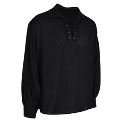 Men's Medieval Retro Solid Cotton Shirt Cosplay Outfits Halloween Party Carnival Suit