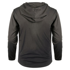 Middle Ages Patchwork Leather Tie Long Sleeve Slim Tie Adult Cosplay Hooded Sweatshirt Men Casual Pullover Hoodie