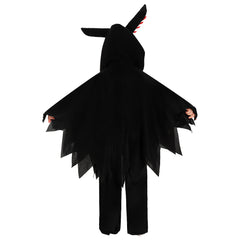 Mothman Cosplay Kids Children Hooded Costume Cloak Halloween Carnival Accessories