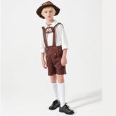 Munich Oktoberfest Kids Boys 3 Piece Set German Beer Festival Alpine Folk Clothing Halloween Carnival Party Suit
