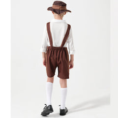 Munich Oktoberfest Kids Boys 3 Piece Set German Beer Festival Alpine Folk Clothing Halloween Carnival Party Suit