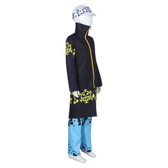 One Piece Trafalgar D. Water Law Kids Children Black Cosplay Costume Outfits Halloween Carnival Suit