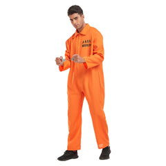 Orange Prison Uniform For Male Cosplay Outfits Halloween Carnival Suit