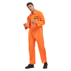 Orange Prison Uniform For Male Cosplay Outfits Halloween Carnival Suit