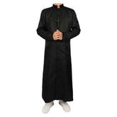 Pastor Priest Medieval Robe Cross Set Cosplay Outfits Halloween Carnival Suit