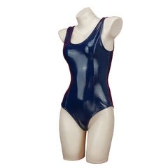 Patent Leather Glossy Cosplay Janpanses Costume One Piece Swimsuit Outfits Halloween Carnival Suit