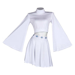 Princess Leia Women White Top Skirt Set Cosplay Costume Outfits Halloween Carnival Suit Original Design