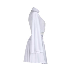 Princess Leia Women White Top Skirt Set Cosplay Costume Outfits Halloween Carnival Suit Original Design