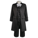 Retro 18th Renaissance Baroque Gentleman's Black Suit Cosplay Outfits Halloween Party Suit