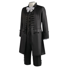 Retro 18th Renaissance Baroque Gentleman's Black Suit Cosplay Outfits Halloween Party Suit