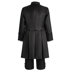 Retro 18th Renaissance Baroque Gentleman's Black Suit Cosplay Outfits Halloween Party Suit