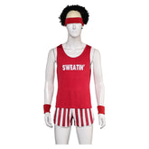 Retro 80s Richard Simmons Sportswear 6 Piece Set Cosplay Workout Outfits Halloween Party Suit