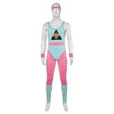 Retro 80s Workout Costumes 4 Piece Set For Men Cosplay Outfits Halloween Party Suit