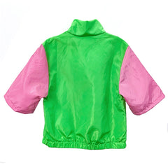 Retro Hip Hop 2 Piece Set Green Short Sleeve Sportswear Tracksuit Cosplay Outfits Halloween Party Suit