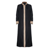 Retro Medieval Black Gilded Robe Cosplay Costume Outfits Halloween Carnival Suit