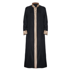 Retro Medieval Black Gilded Robe Cosplay Costume Outfits Halloween Carnival Suit