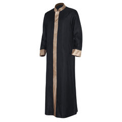 Retro Medieval Black Gilded Robe Cosplay Costume Outfits Halloween Carnival Suit