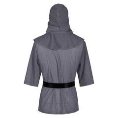 Retro Medieval Renaissance Faux Chain Mail Silvery Men's Shirt Cosplay Outfits Halloween Party Suit