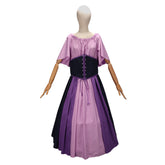 Retro Medieval Renaissance Vintage Clashing Color Splicing Lace-up Waist-slimming Women Purple Dress Skirt Cosplay Costume Outfits Halloween Carnival Suit
