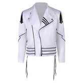 Rock Band Queen Freddie Mercury White Leather Jacket Cosplay Costume Outfits Halloween Carnival Suit