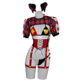 Sexy Red Plaid Lingerie For Women Cosplay Outfits Halloween Party Suit
