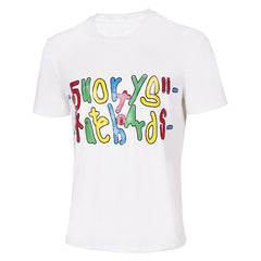 Shortys Skateboards Adult Cosplay Funny Casual Street White Printed T-shirt