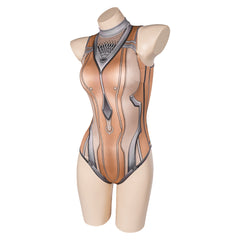 Stellar Blade Eve Women Sexy One Piece Printed Skin Swimsuit Cosplay Costume Outfits Halloween Carnival Suit