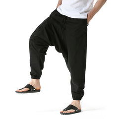 Summer 2024 Male Drawstring Loose Baggy Pants Cosplay Outfits Halloween Party Suit