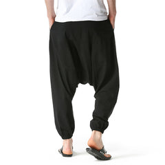 Summer 2024 Male Drawstring Loose Baggy Pants Cosplay Outfits Halloween Party Suit