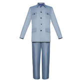 The Boy and the Heron Mahito Maki Blue Top Pants Set Cosplay Costume Outfits Halloween Carnival Suit