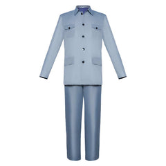 The Boy and the Heron Mahito Maki Blue Top Pants Set Cosplay Costume Outfits Halloween Carnival Suit