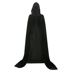 Thickened Gold Velvet Black Cosplay Hooded Cloak Halloween Costume Accessories Props