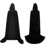 Thickened Gold Velvet Black Cosplay Hooded Cloak Halloween Costume Accessories Props