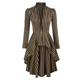 Women Medieval Pirate Victorian Retro Gothic Renaissance Cosplay Brown Dress Outfits Halloween Carnival Suit 