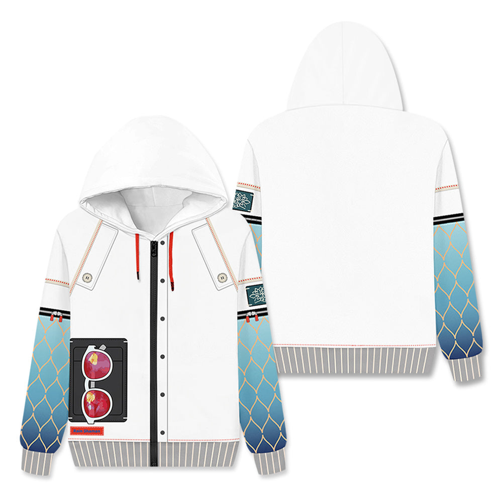 Unisex Vtuber Kobo Kanaeru Cosplay Hoodies Power Printed Hooded Sweatshirt Casual Streetwear Hoodie - INSWEAR